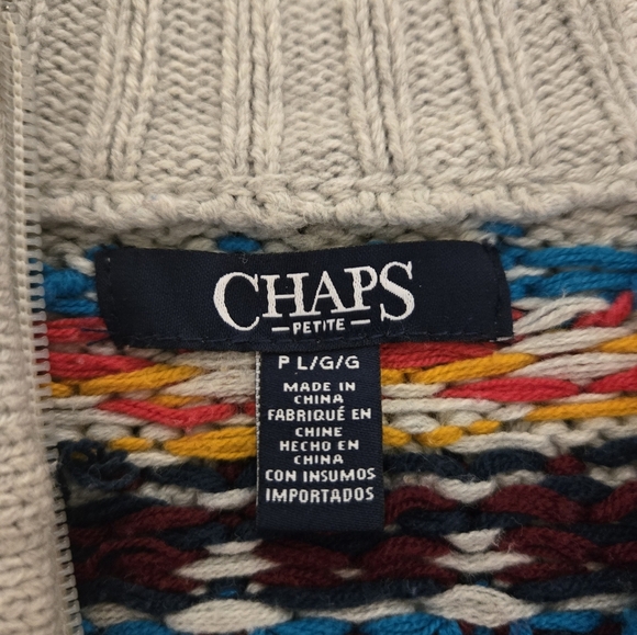 CHAPS Full Zip Sweater - Picture 1 of 6
